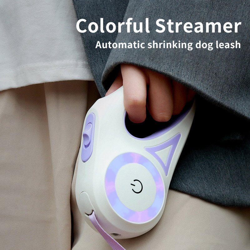 Dog Leash Retractable Leash And Dog Collar Spotlight Automatic Pet Dog Cat Traction Rope For Small Medium Dogs Pet Product — view 3