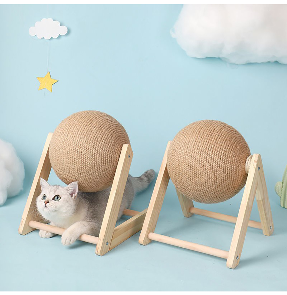 Professional Vertical Cat Toy Sisal Cat Catching Ball — view 4