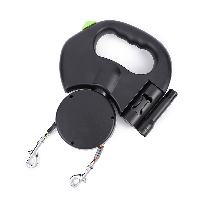 Retractable Dog Leash For Small Dogs Reflective Dual Pet Leash Lead 360 Swivel No Double Dog Walking Leash With Lights Pet Products — view 4