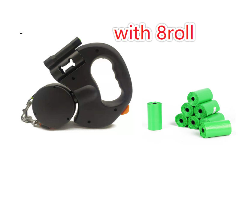 Retractable Dog Leash For Small Dogs Reflective Dual Pet Leash Lead 360 Swivel No Double Dog Walking Leash With Lights Pet Products — view 7