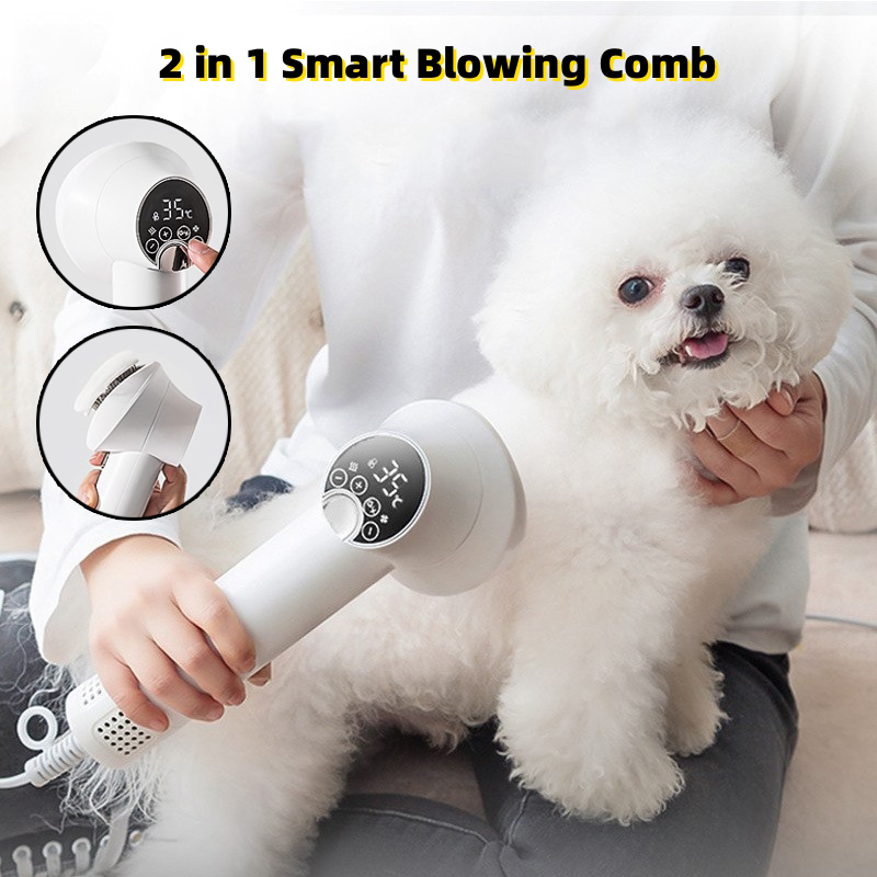 Smart Pet Hair Dryer Dog Golden Retriever Cat Grooming Hairdressing Blow & Comb Silent No Harm Pet Cleaning Supplies Pet Products — view 13