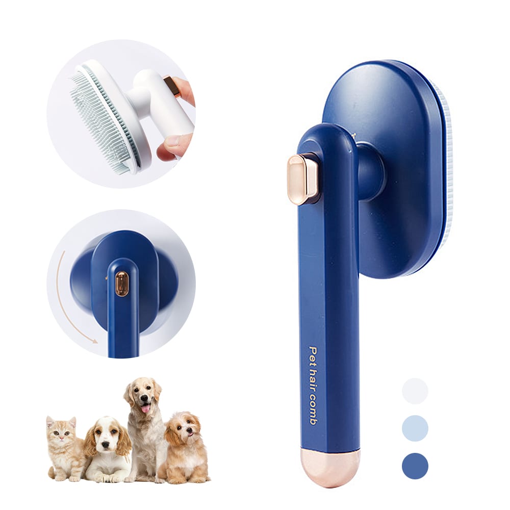 Pet Comb Cat Dog To Remove Floating Hair Pet Hair Brush Hair Removal Artifact Pet Grooming Brush Supplies Self Cleaning Comb Pet Products — view 3