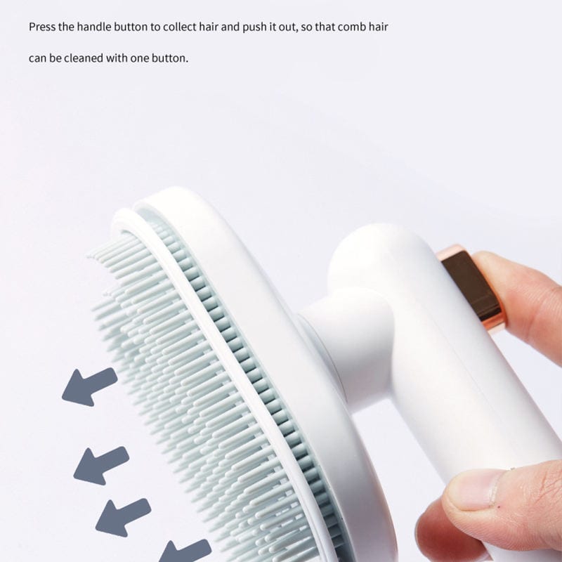 Pet Comb Cat Dog To Remove Floating Hair Pet Hair Brush Hair Removal Artifact Pet Grooming Brush Supplies Self Cleaning Comb Pet Products — view 6