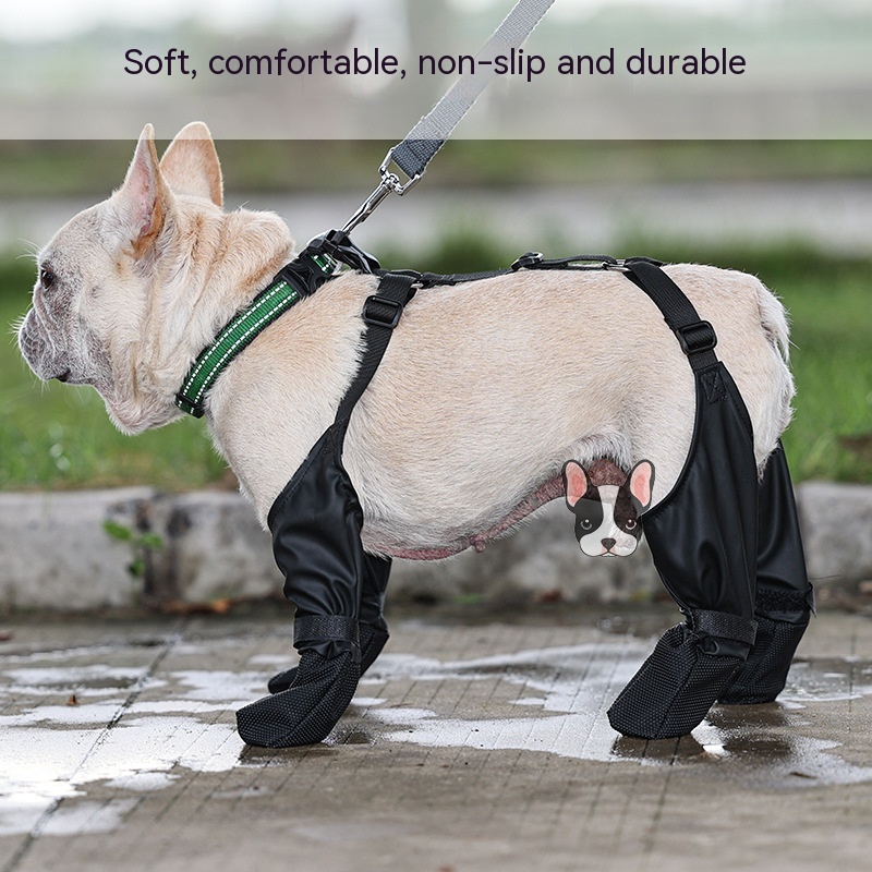 Waterproof Dog Shoes Adjustable Dog Boots Pet Breathbale Shoes For Outdoor Walking Soft French Dog Shoes Pets Paws Protector Pet Products — view 3
