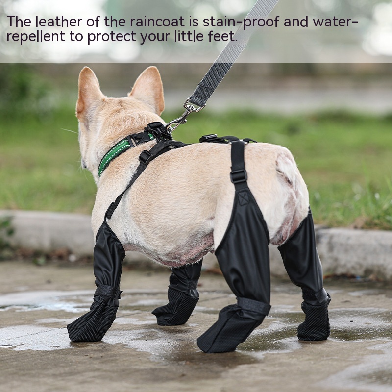 Waterproof Dog Shoes Adjustable Dog Boots Pet Breathbale Shoes For Outdoor Walking Soft French Dog Shoes Pets Paws Protector Pet Products — view 4