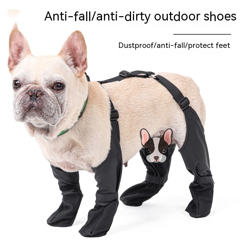 Waterproof Dog Shoes Adjustable Dog Boots Pet Breathbale Shoes For Outdoor Walking Soft French Dog Shoes Pets Paws Protector Pet Products — view 9