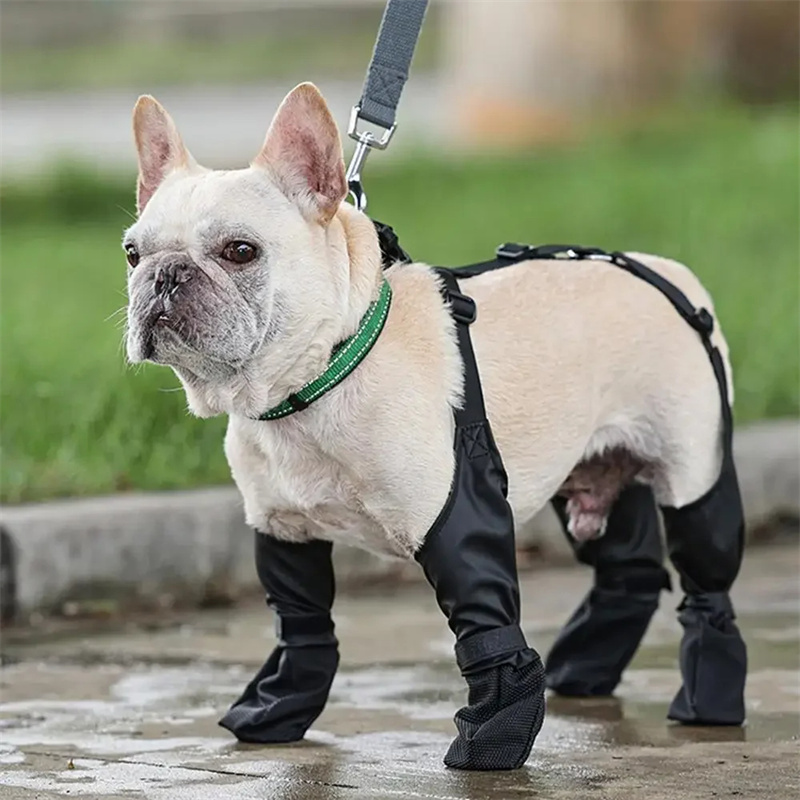 Waterproof Dog Shoes Adjustable Dog Boots Pet Breathbale Shoes For Outdoor Walking Soft French Dog Shoes Pets Paws Protector Pet Products — view 10