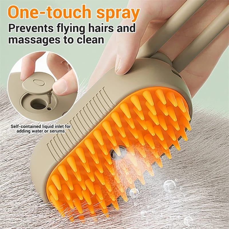 Cat Steam Brush Steamy Dog Brush 3 In 1 Electric Spray Cat Hair Brushes For Massage Pet Grooming Comb Hair Removal Combs Pet Products — view 14