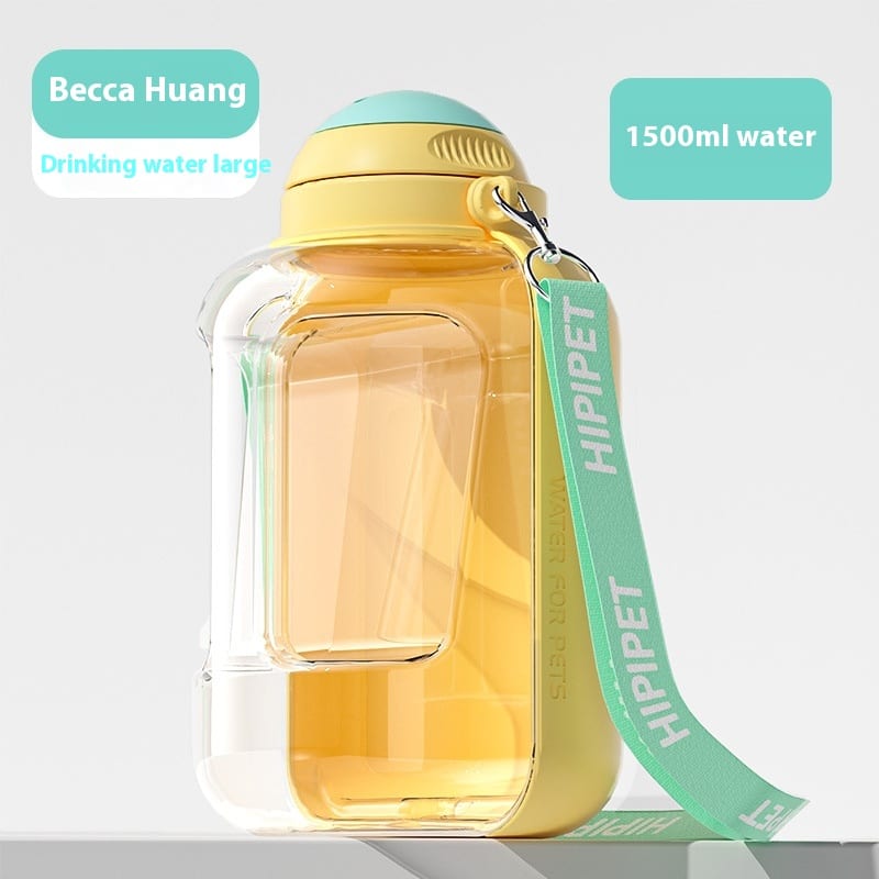 2 In 1 Dog Large Capacity Pets Out Drinking Pot Cat Water Dispenser Portable Water Cup Water And Food Integrated Bowl Pet Products — view 11
