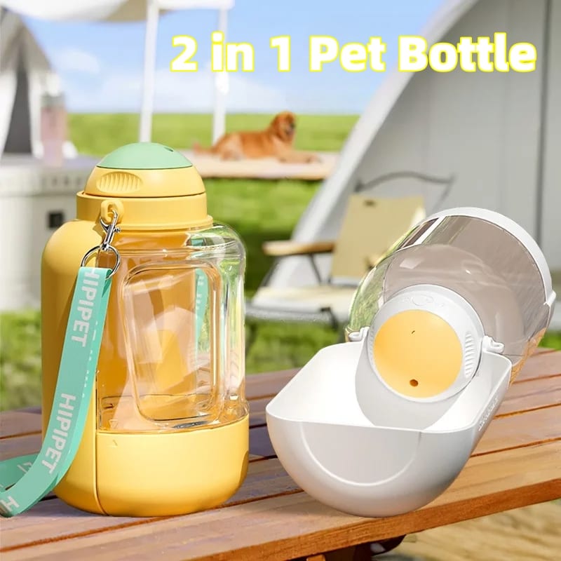 2 In 1 Dog Large Capacity Pets Out Drinking Pot Cat Water Dispenser Portable Water Cup Water And Food Integrated Bowl Pet Products — view 12