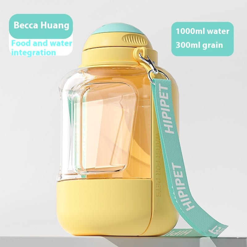 2 In 1 Dog Large Capacity Pets Out Drinking Pot Cat Water Dispenser Portable Water Cup Water And Food Integrated Bowl Pet Products — view 9