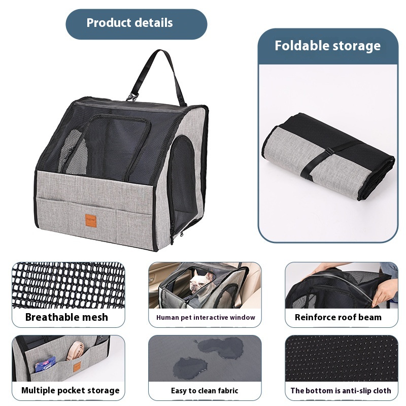 Portable Foldable Car Waterproof And Hard-wearing Pet Cage Waterproof Thickened Dog Mat Car Pet Mat — view 2