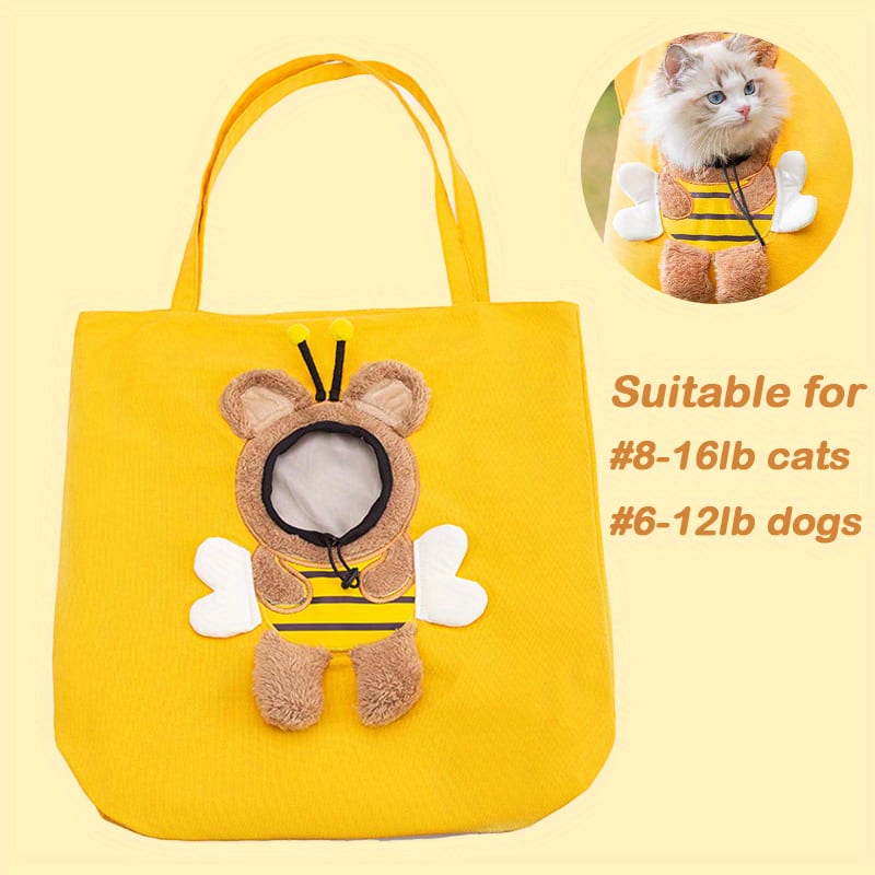 Little Bee Design Cat Dog Carrier Bags Portable Breathable Bag Soft Pet Carriers With Safety Zippers Outgoing Travel Pets Handbag — view 11