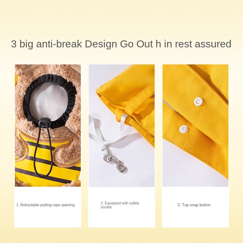 Little Bee Design Cat Dog Carrier Bags Portable Breathable Bag Soft Pet Carriers With Safety Zippers Outgoing Travel Pets Handbag — view 12