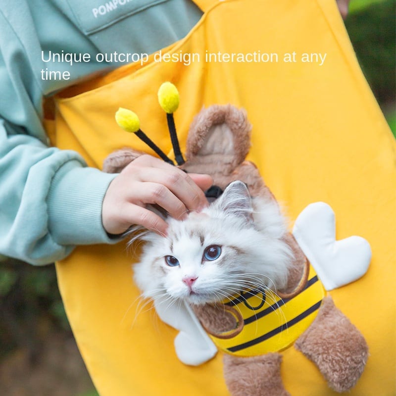 Little Bee Design Cat Dog Carrier Bags Portable Breathable Bag Soft Pet Carriers With Safety Zippers Outgoing Travel Pets Handbag — view 3