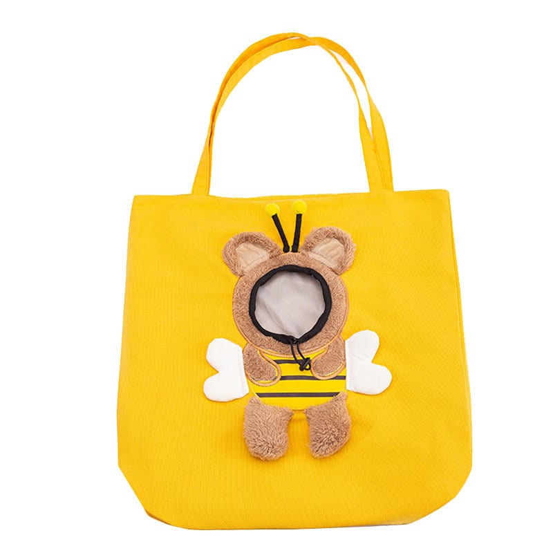 Little Bee Design Cat Dog Carrier Bags Portable Breathable Bag Soft Pet Carriers With Safety Zippers Outgoing Travel Pets Handbag — view 5