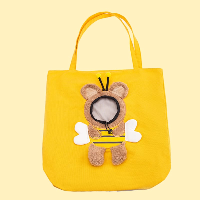 Little Bee Design Cat Dog Carrier Bags Portable Breathable Bag Soft Pet Carriers With Safety Zippers Outgoing Travel Pets Handbag — view 9