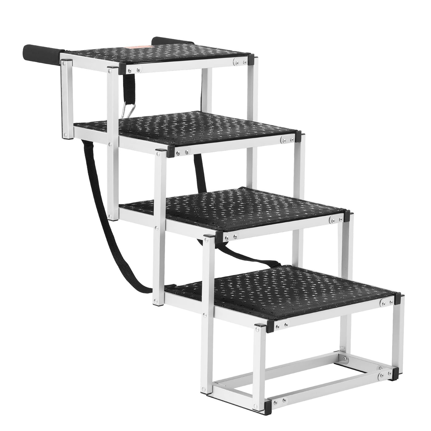 VEVOR Dog Stair For Cars 4-step Folding Dog Steps Aluminum Loads Up To 150 Lbs — view 2