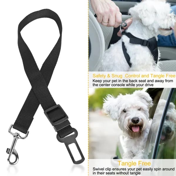 2Pcs Pet Dog Seat Belt Leash Adjustable Pet Dog Cat Safety Leads Harness — view 3