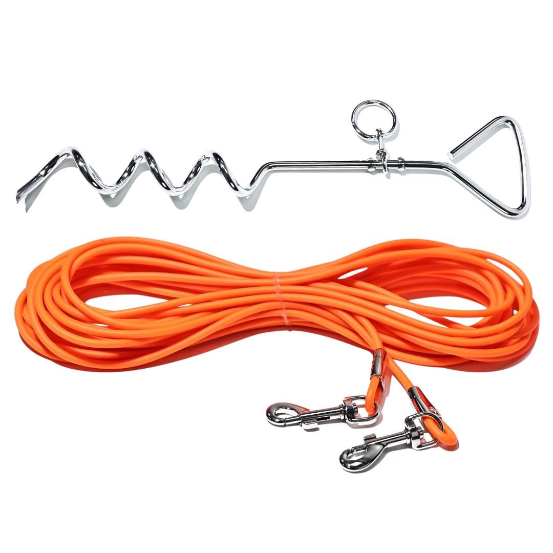 Ground Stake Fixed Dog Leash Allows Your Beloved Dog To Play More Freely — view 3