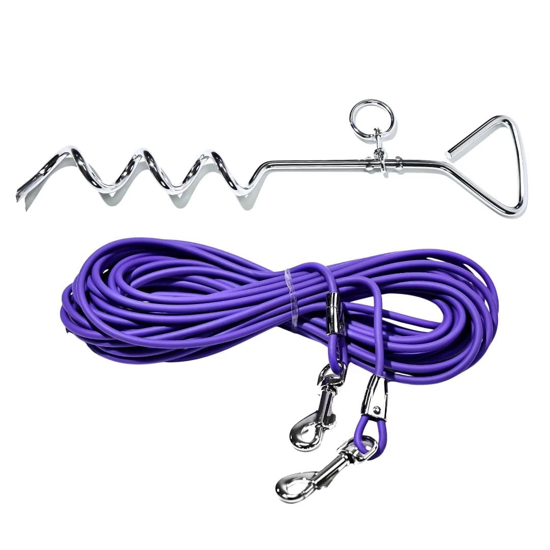 Ground Stake Fixed Dog Leash Allows Your Beloved Dog To Play More Freely — view 4
