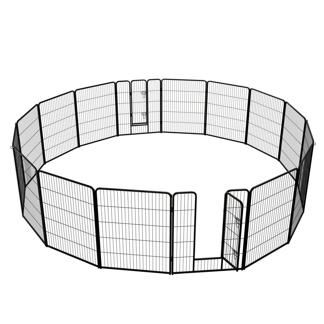 Dog Playpen, 40 Inch 16 Panels Puppy Playpen, Dog Exercise Pen For Large  Medium  Small Dogs, Foldable Dog Pen With Doors For RV, Camping, Yard — view 11