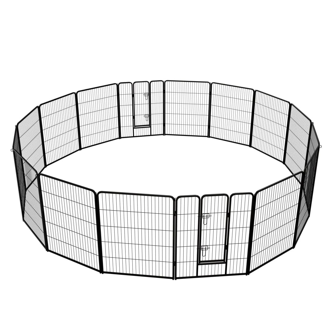Dog Playpen, 40 Inch 16 Panels Puppy Playpen, Dog Exercise Pen For Large  Medium  Small Dogs, Foldable Dog Pen With Doors For RV, Camping, Yard — view 14
