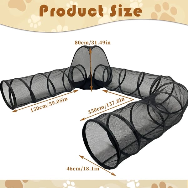 Outdoor Cat Enclosure, Portable Cat Tents For Outside, Cage Free Outside Cat Playpen Pet Enclosure, Cat Tunnel Outdoor Playground For Indoor Cats & Small Animals — view 3