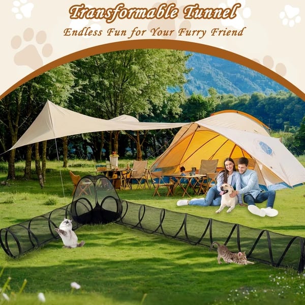 Outdoor Cat Enclosure, Portable Cat Tents For Outside, Cage Free Outside Cat Playpen Pet Enclosure, Cat Tunnel Outdoor Playground For Indoor Cats & Small Animals — view 5