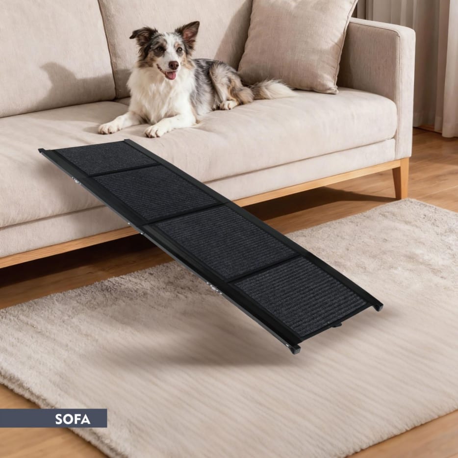 Dog Ramp For Car 65inchX17.2inch Large Folding Pet Stair Ramps For Truck, SUV, With Non-Slip Surface, Up To 250LBS, Outdoor Dog Car Ramp For Medium & Large Dogs, Portable Pet Steps — view 4