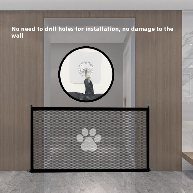 Punch-free Partition Isolation Network Portable Folding Dog Barrier Safety Protection Net Fence — view 2