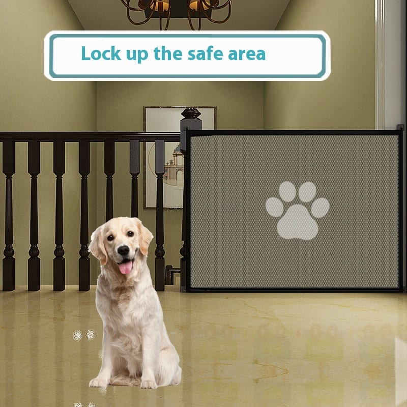 Punch-free Partition Isolation Network Portable Folding Dog Barrier Safety Protection Net Fence — view 4