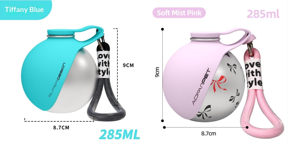 Portable Stainless Steel Dog Water Bottle – Travel Water Dispenser with Built-In Bowl — view 6