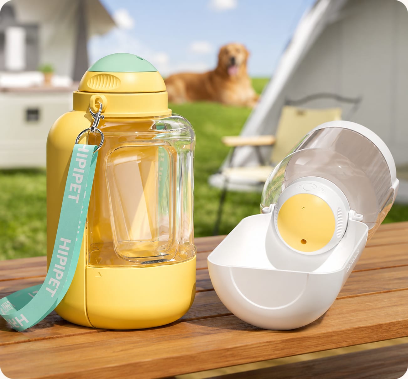 2-in-1 Pet Water Bottle & Food Container – Travel Dog & Cat Dispenser — view 7