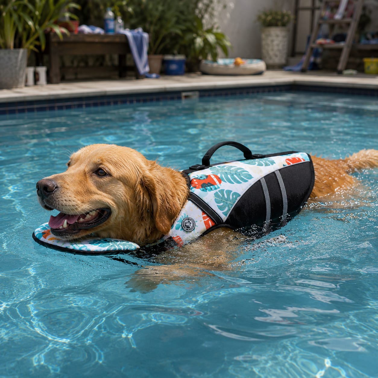 Professional Dog Life Jacket | Adjustable Pet Swimming Vest for Small & Large Dogs — view 4