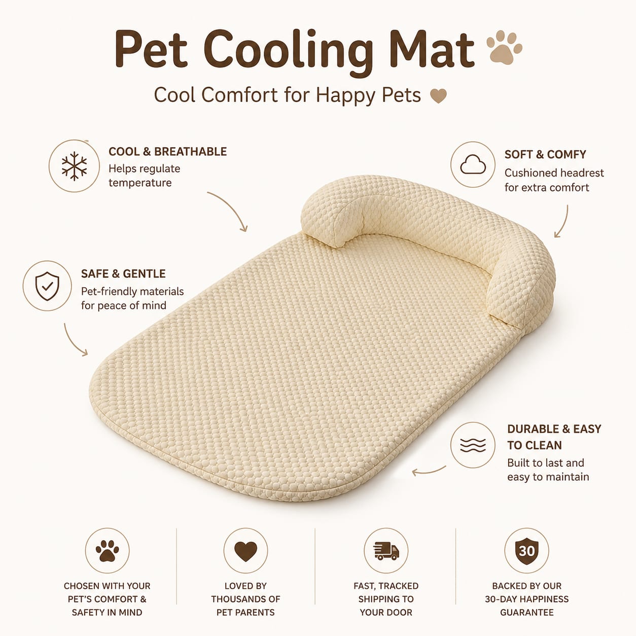 Pet Cooling Mat Kennel Summer Ice Peas Breathable Cool Pet Mat