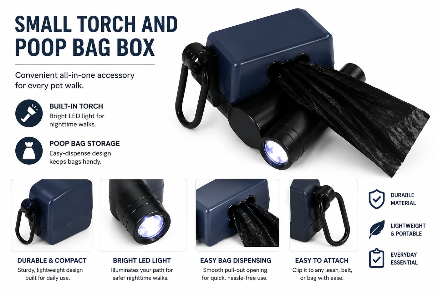 Dual Retractable Dog Leash | 360° Tangle-Free Lead with LED Light — view 11