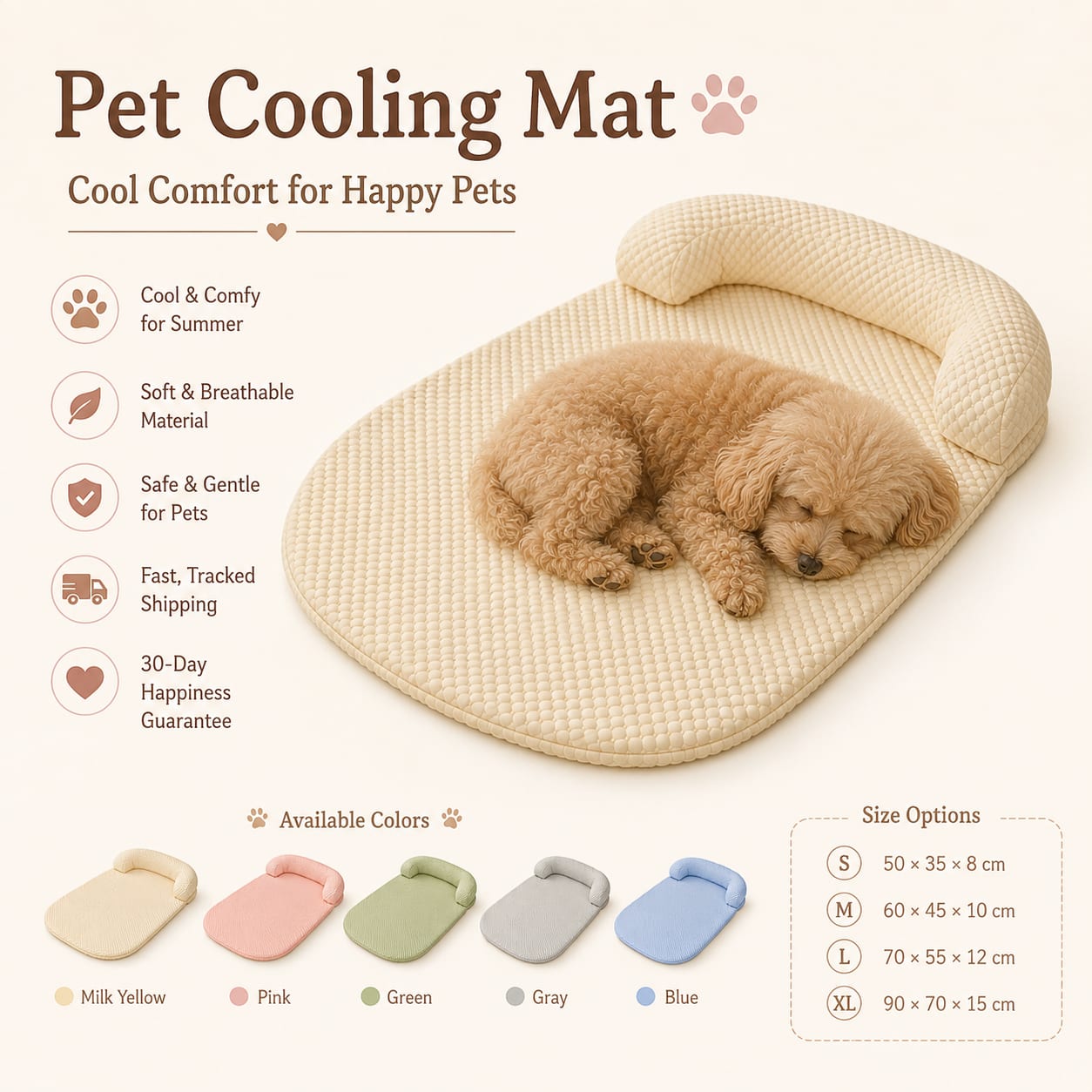 Pet Cooling Mat Kennel Summer Ice Peas Breathable Cool Pet Mat — view 2